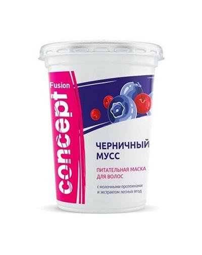 Маска для волос "Черничный мусс" питательная с экстрактом лесных ягод, 450 мл (Concept, Fusion)