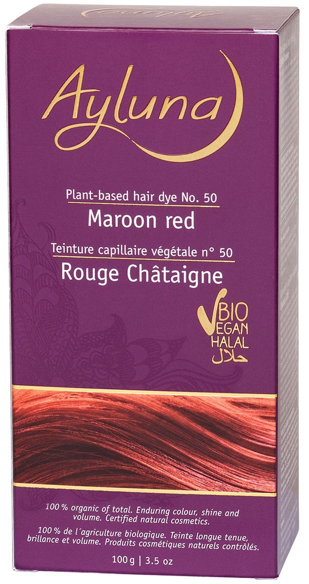 Краска для волос №50 "каштановый красный" растительная 100 гр (Ayluna, Для волос)