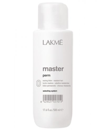 Master perm selecting system "0" Waving lotion Лосьон для натуральных и здоровых волос 500 мл (Lakme, Master)