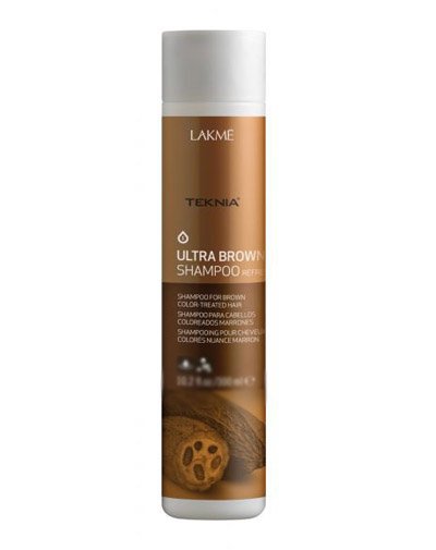 Ultra brown Шампунь для поддержания оттенка окрашенных волос "Коричневый" 100 мл (Lakme, Teknia)
