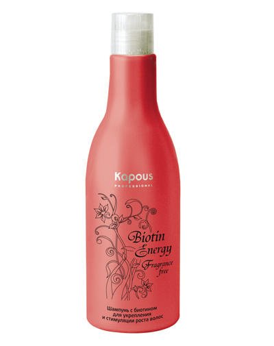 Шампунь с биотином для укрепления и стимуляции роста волос 250 мл (Kapous Professional, Fragrance free)
