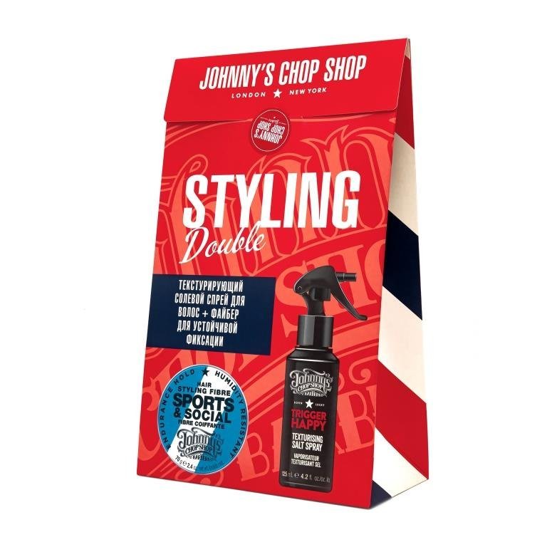 Набор: Файбер для стайлинга+Текстурирующий солевой спрей (Johnny's Chop Shop, Style)