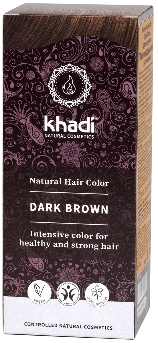 Растительная краска для волос «темно-коричневый» 100 г (Khadi, Для волос)