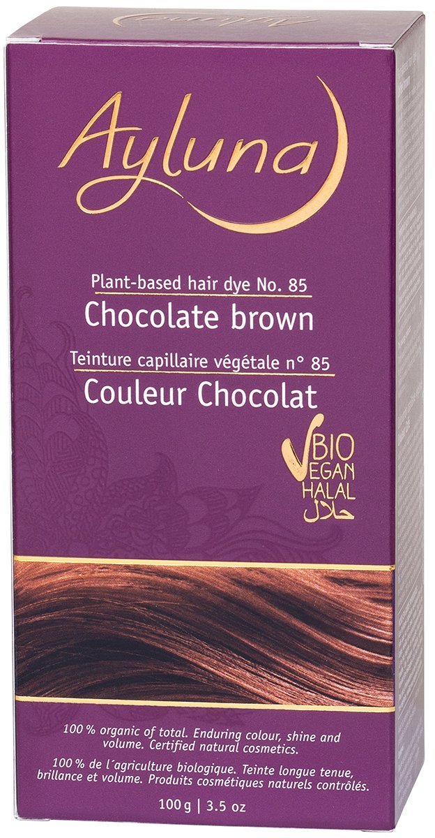 Краска для волос №85 "шоколадный коричневый" растительная 100 гр (Ayluna, Для волос)