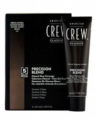 Precision Blend Краска для седых волос натуральный оттенок 4/5 3х40 мл (American Crew, Камуфляж седины)