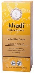 Растительная краска для волос «средний блондин» 100 г (Khadi, Для волос)